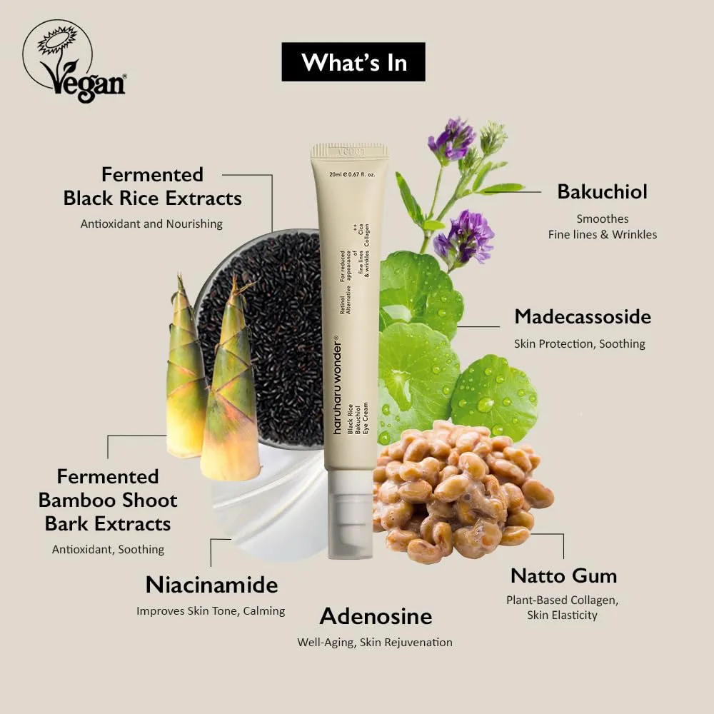 [ HARUHARU ] Black Rice Bakuchiol Eye Cream 20ml / 0.67 fl.oz.