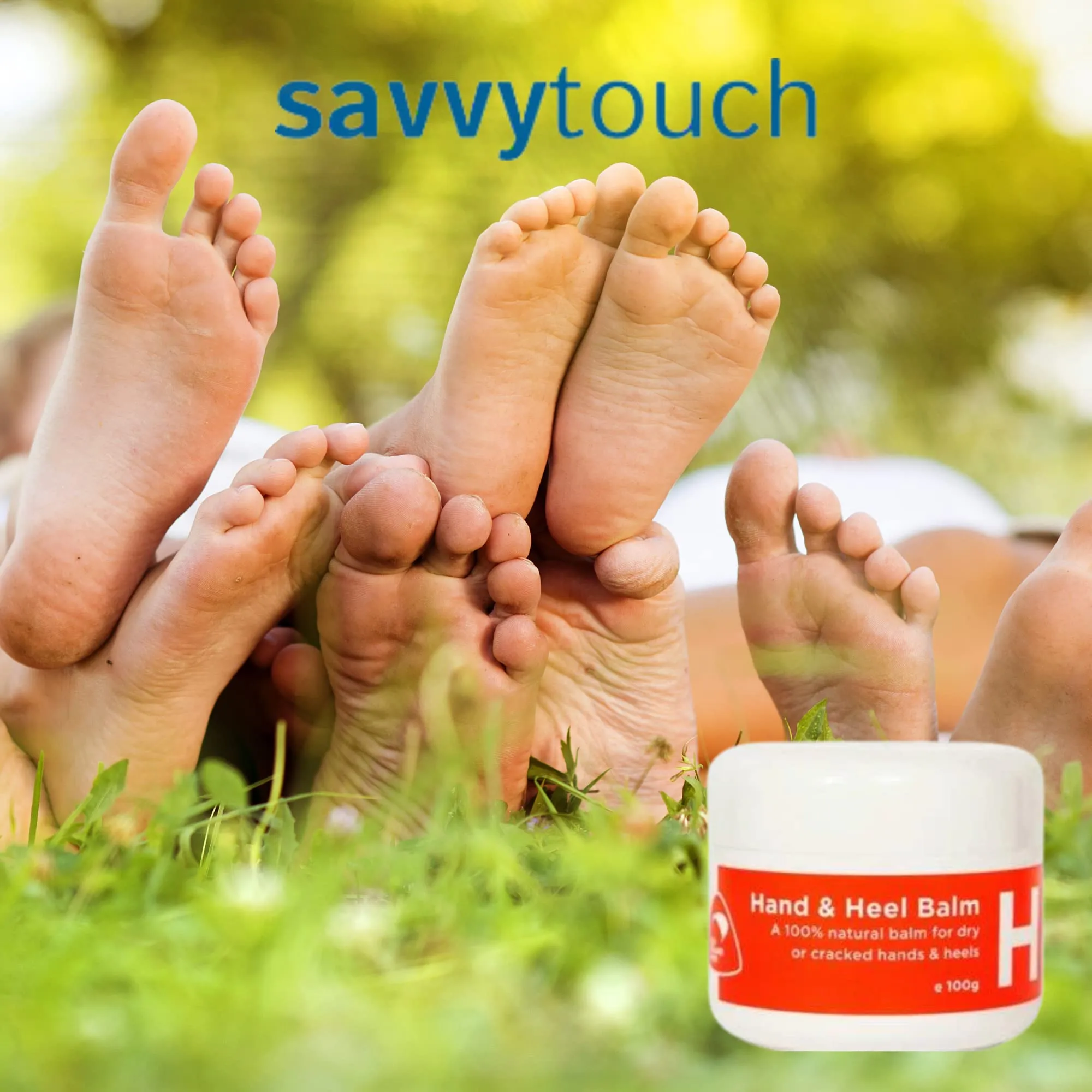 100ml Hand Heel and Foot Cream Balm for Dry Cracked Skin Treatment & Repair: 100% Natural Ingredients for Protection & Healing