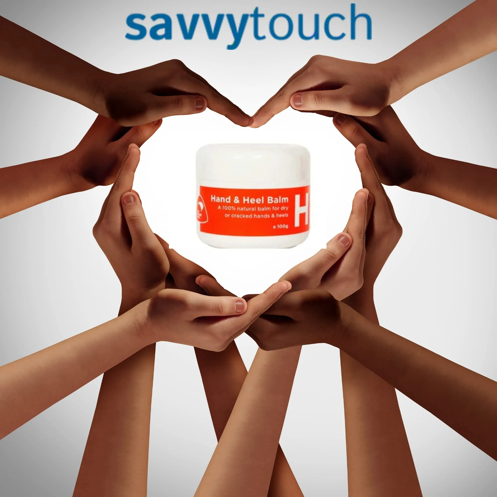 100ml Hand Heel and Foot Cream Balm for Dry Cracked Skin Treatment & Repair: 100% Natural Ingredients for Protection & Healing