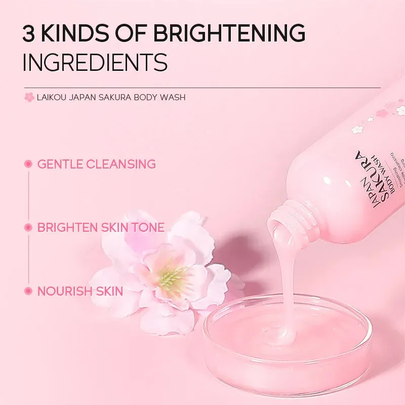 100ml LAIKOU Japan Sakura Shower Gel: Moisturizing, Whitening, Elegant Fragrance - Skin Care