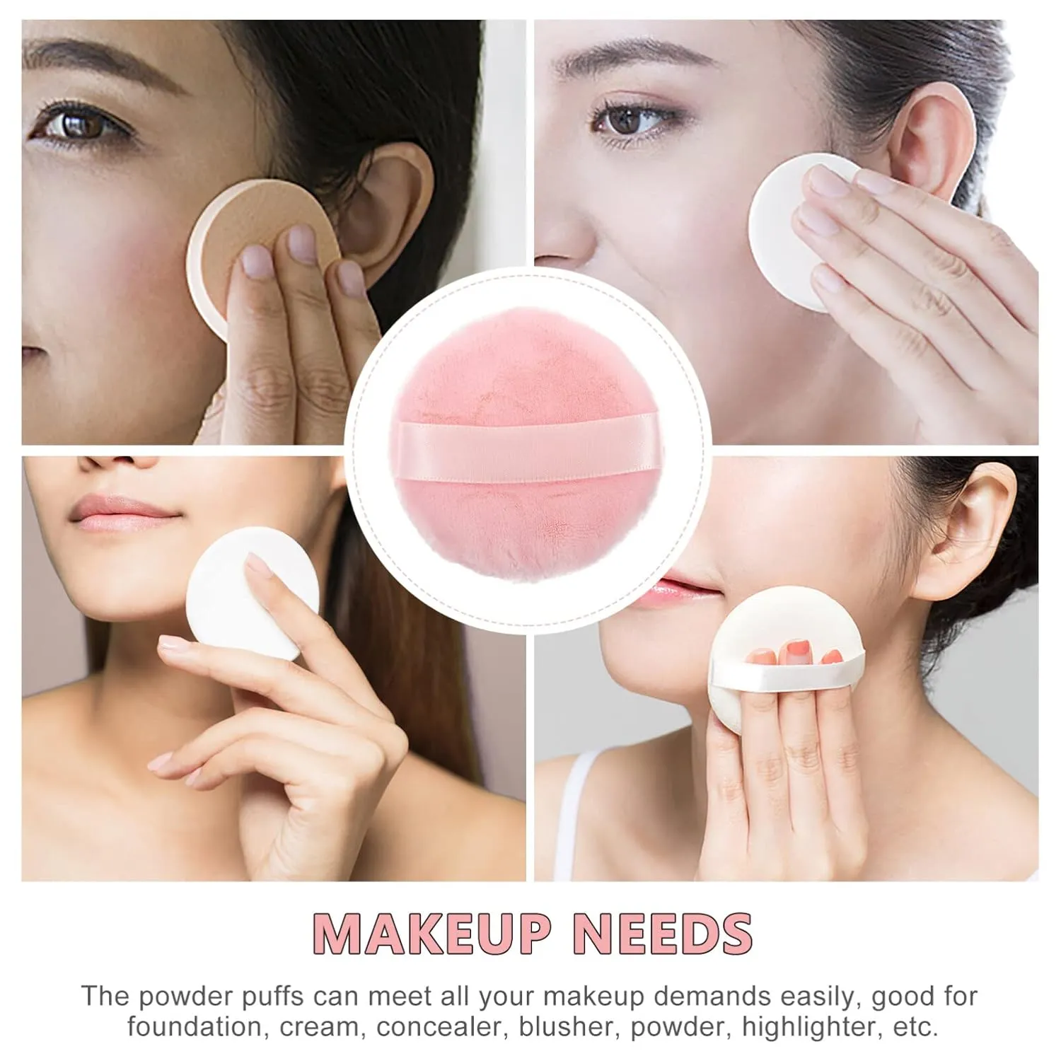 2 Pcs Loose Powder Puff Powder Puffs Makeup Sponges for Foundation Beauty Sponges for Makeup Make up Sponges for Foundation Blending Sponges Puffs for Makeup Foundation Sponge