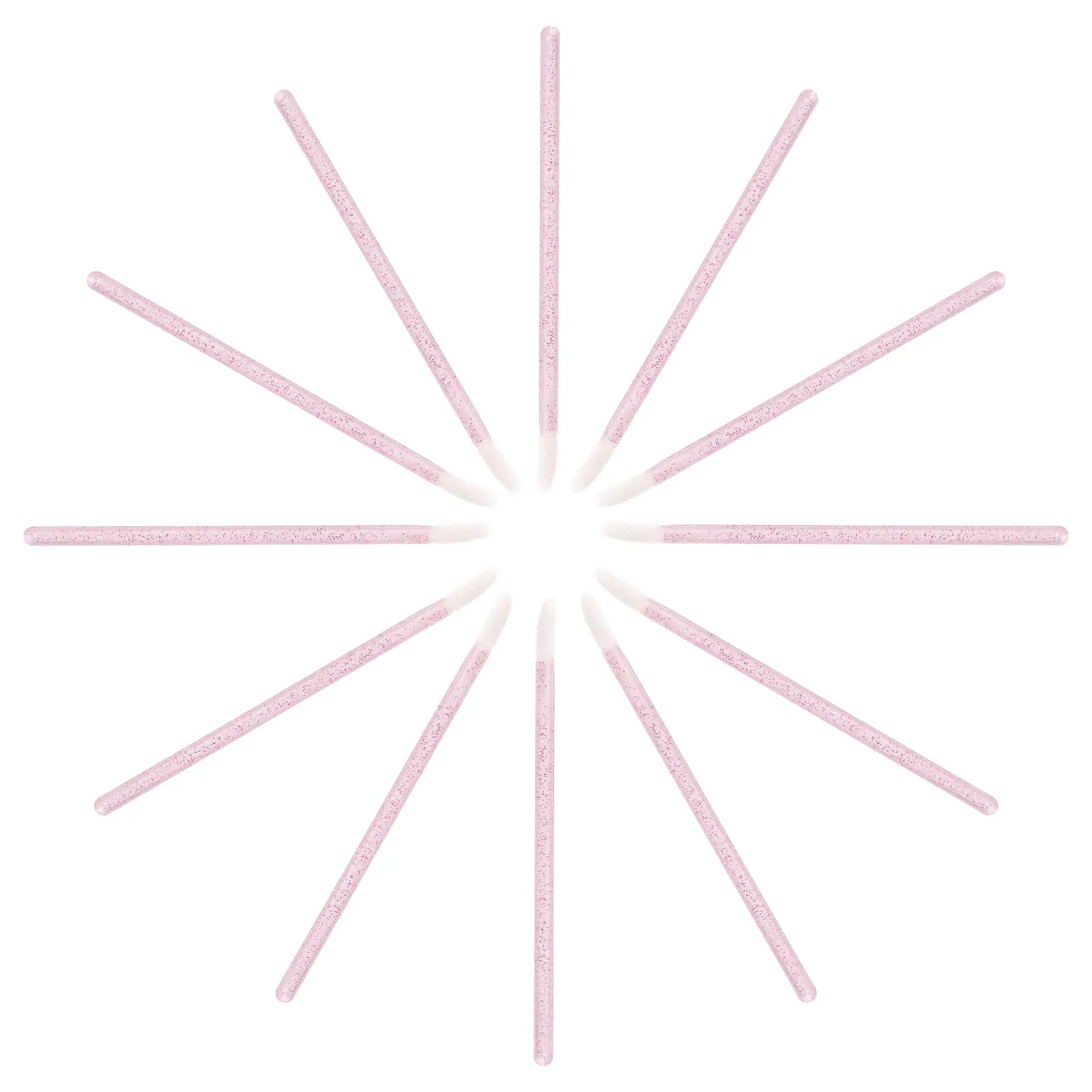 200 Pieces Crystal Lipstick Disposable Applicators Lip Wands Lip Gloss Brushes - Pink Baby Pink