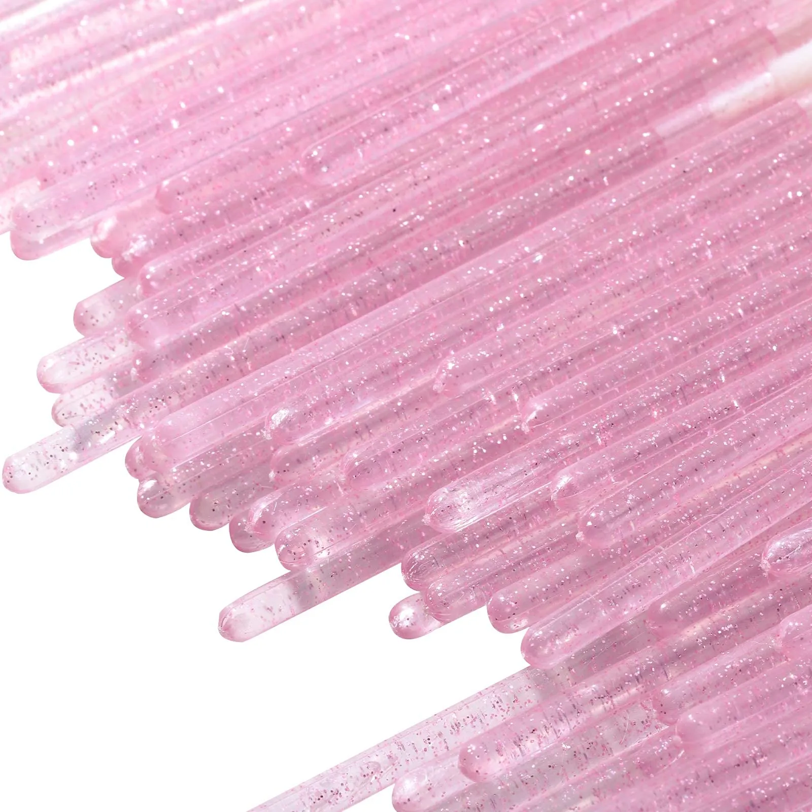 200 Pieces Crystal Lipstick Disposable Applicators Lip Wands Lip Gloss Brushes - Pink Baby Pink
