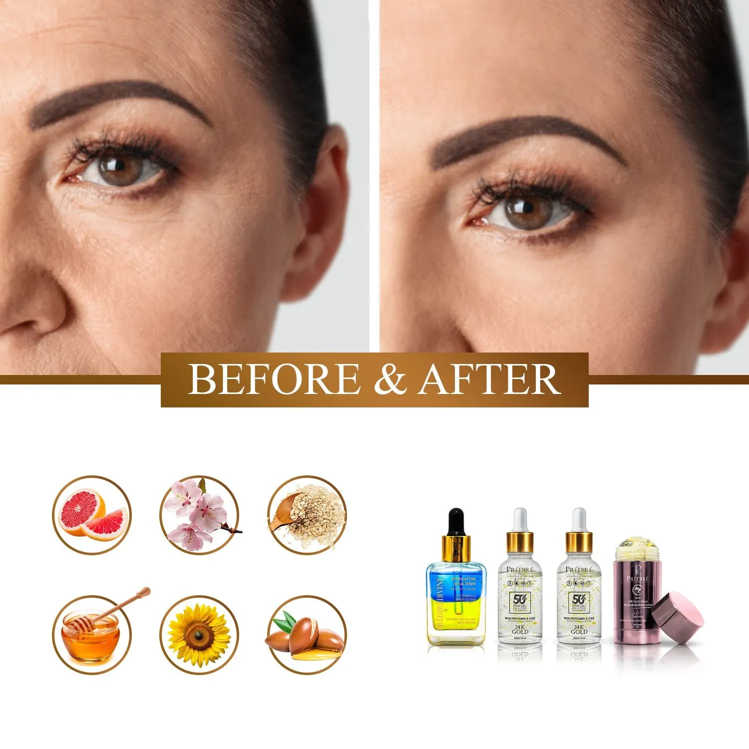 24K Gold Radiance and Brightening Set for Youthful and Glowing Skin