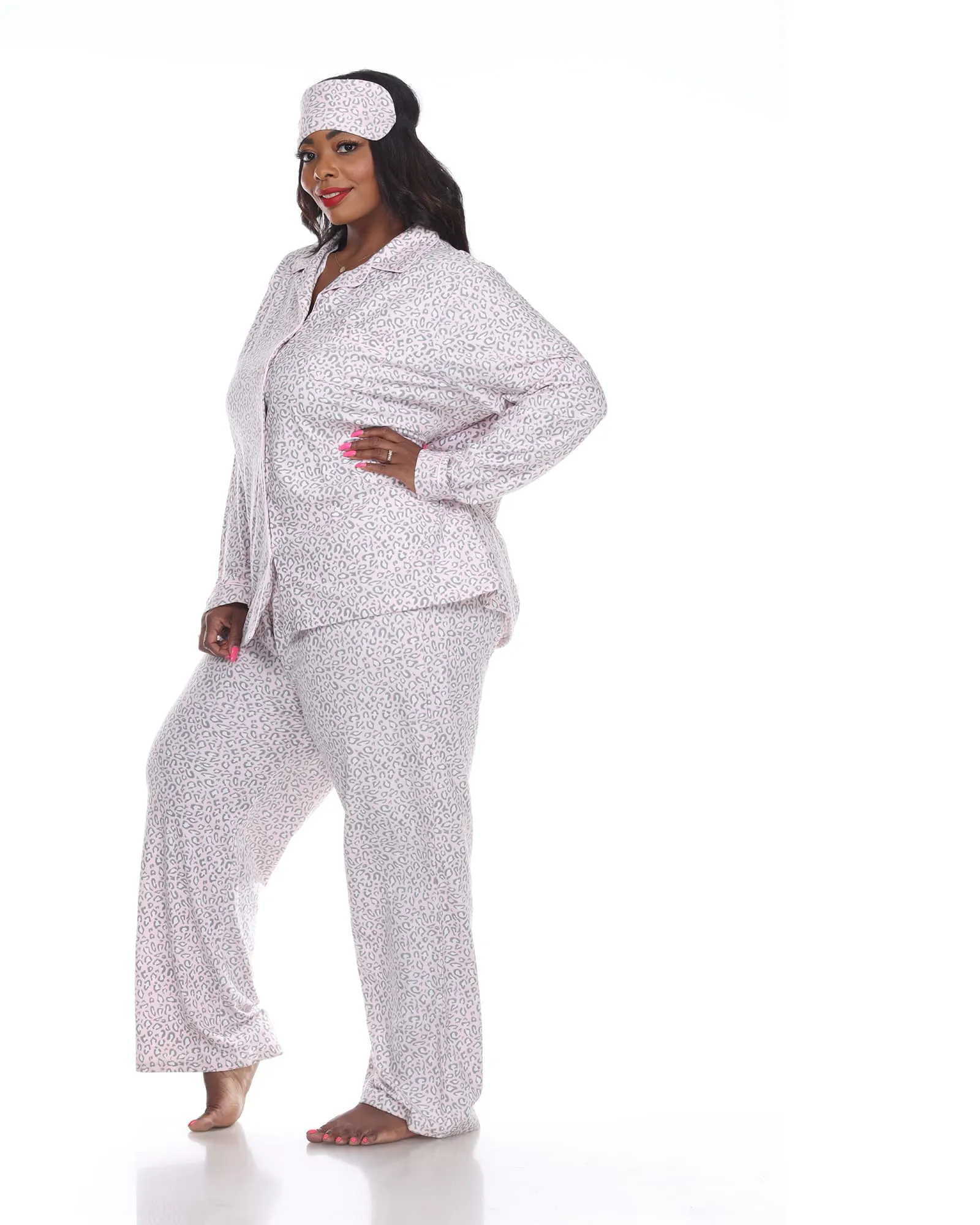 3 Piece Pajama Set | Pink Cheetah