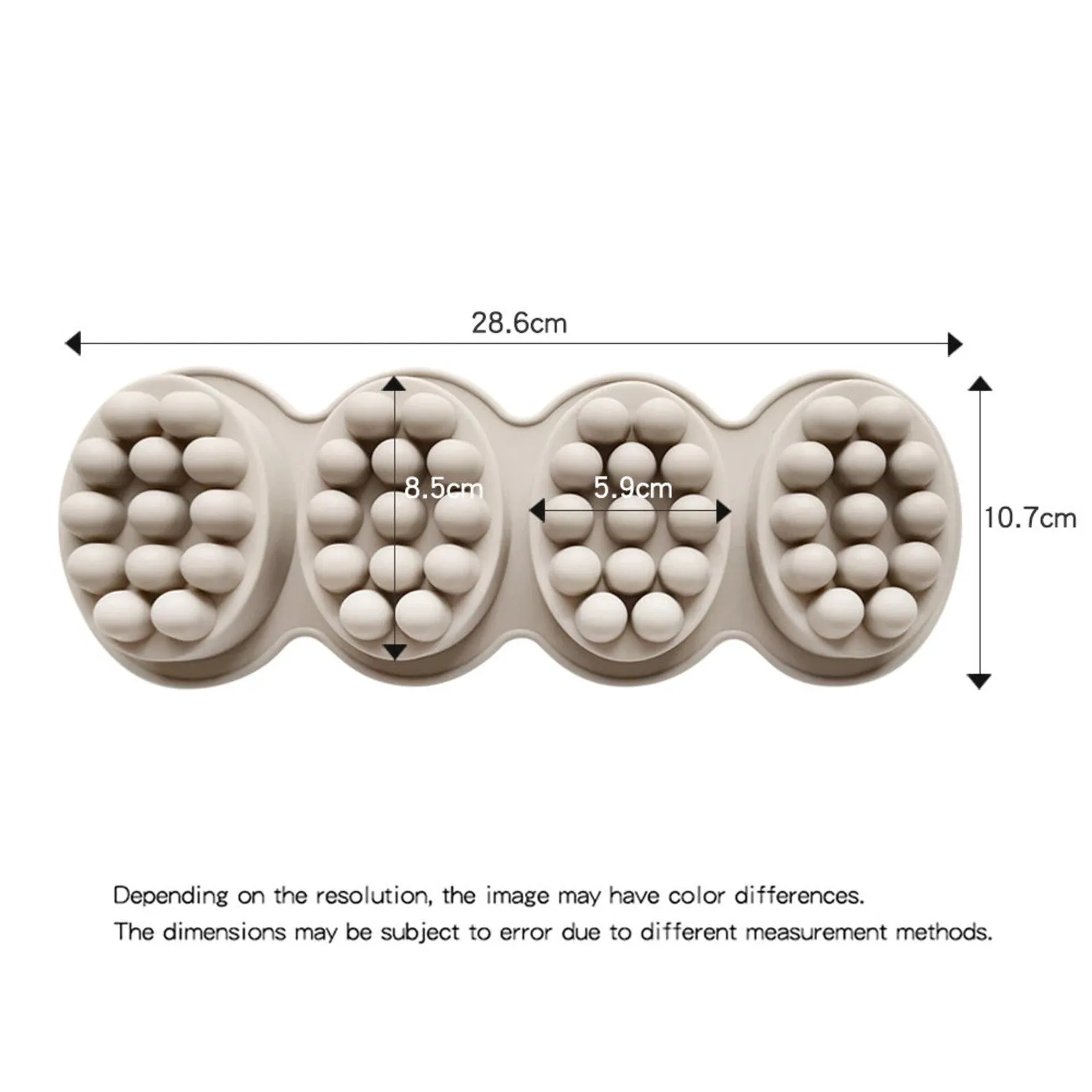 3D 4 Cavity Silicone DIY Massage Bar Handmade Soap Mold, Baking Cake Mousse Pudding Jelly Chocolate Mould Tray