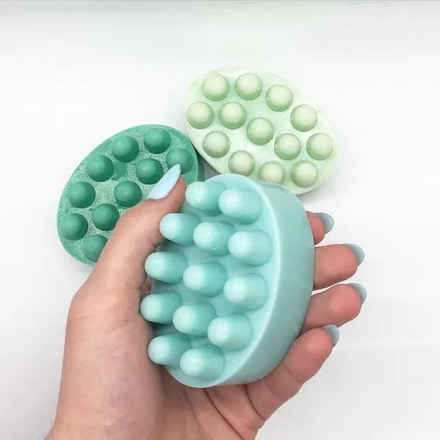 3D 4 Cavity Silicone DIY Massage Bar Handmade Soap Mold, Baking Cake Mousse Pudding Jelly Chocolate Mould Tray