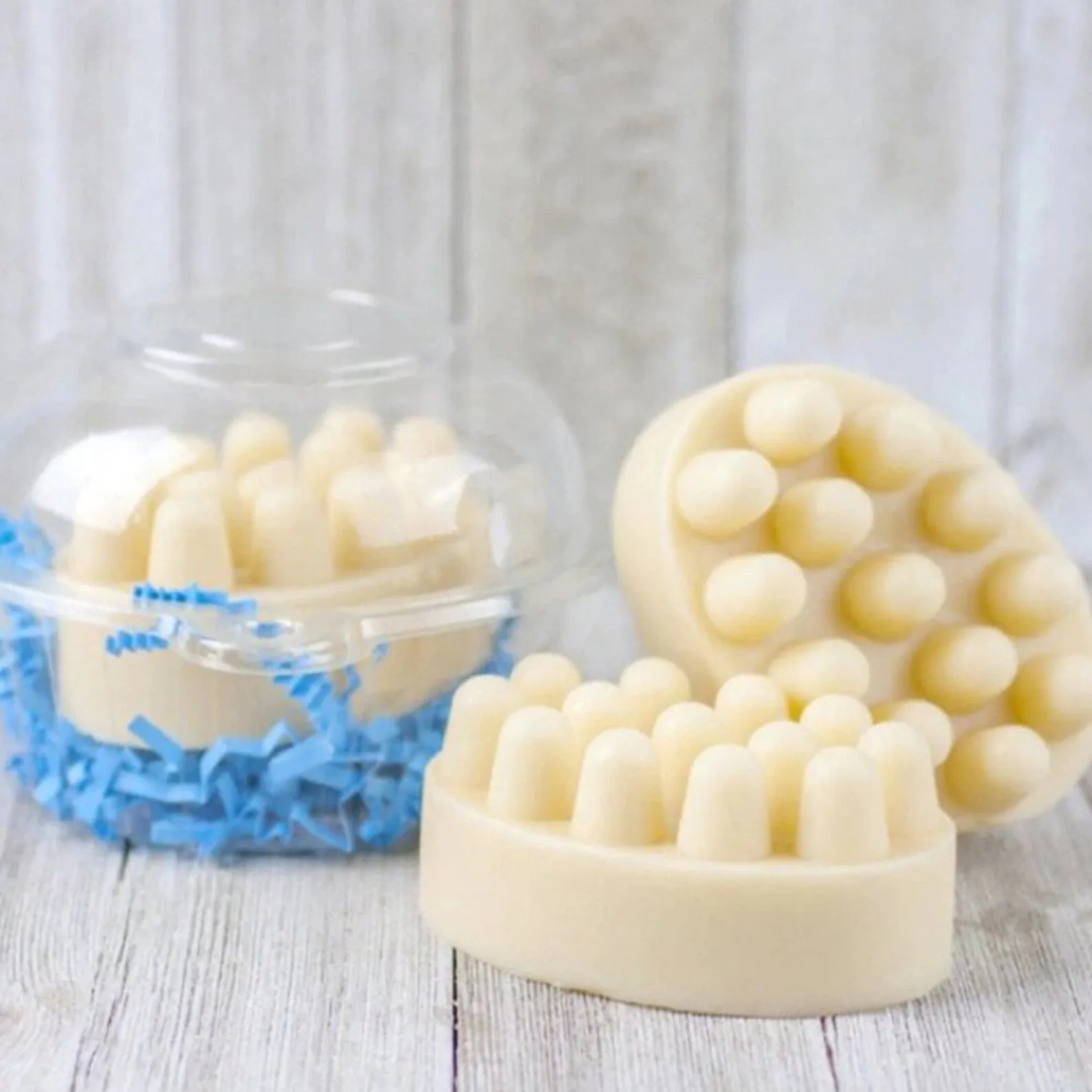 3D 4 Cavity Silicone DIY Massage Bar Handmade Soap Mold, Baking Cake Mousse Pudding Jelly Chocolate Mould Tray