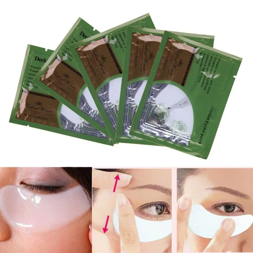 5 Pairs Jelly Collagen Eye Masks Patches Reduce Wrinkles Bags Dark Circles