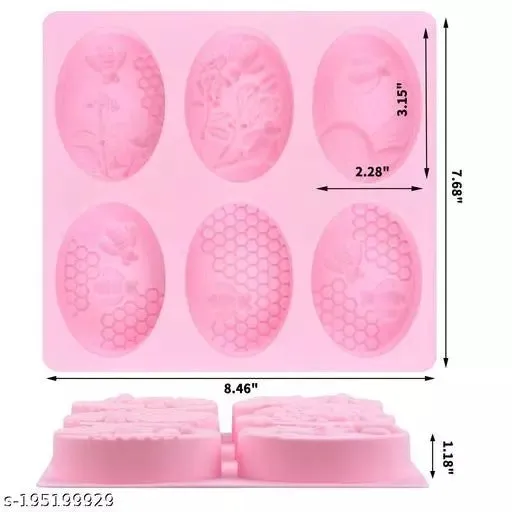 6 Cavity Silicone Honey Bee Mould Soap Mold Tray Handmade DIY Making Crafts