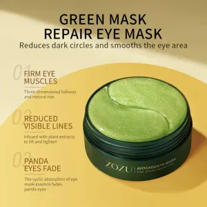 60Pcs Avocado Golden Collagen Eye Mask anti Dark Circles Eye Bags Moisturizing Firming Eye Patches Skin Care Products