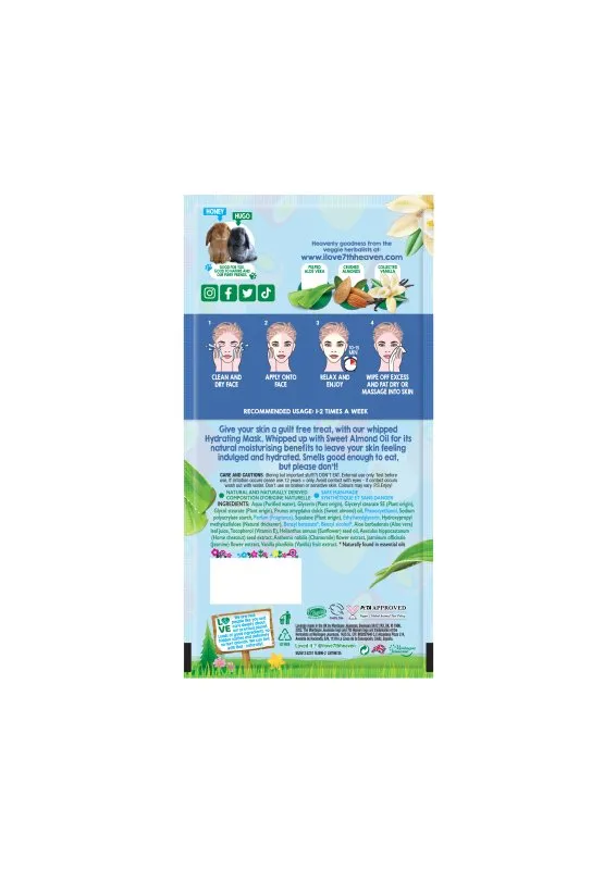7th Heaven Marshmallow Fluff Face Mask with Sweet Almond Oil and Aloe Vera to Hydrate and Moisturise Skin | Ideal for All Skin Types