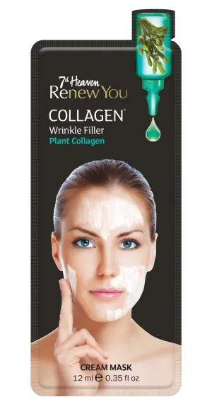 7th Heaven Renew You Collagen Cream Mask Wrinkle Filler With Natural Plant Collagen To Improve The Signs Of Age