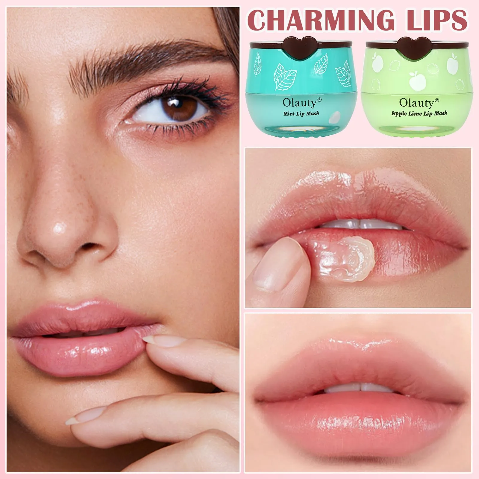 8 PCS Bee Lip Balm Honey Pot,Fruity Lip Mask Overnight Hydrating Prevention Dry and Cracked Lip Scrubs Exfoliator Lip Care, Lip Sleeping Mask Reduces Lip Lines