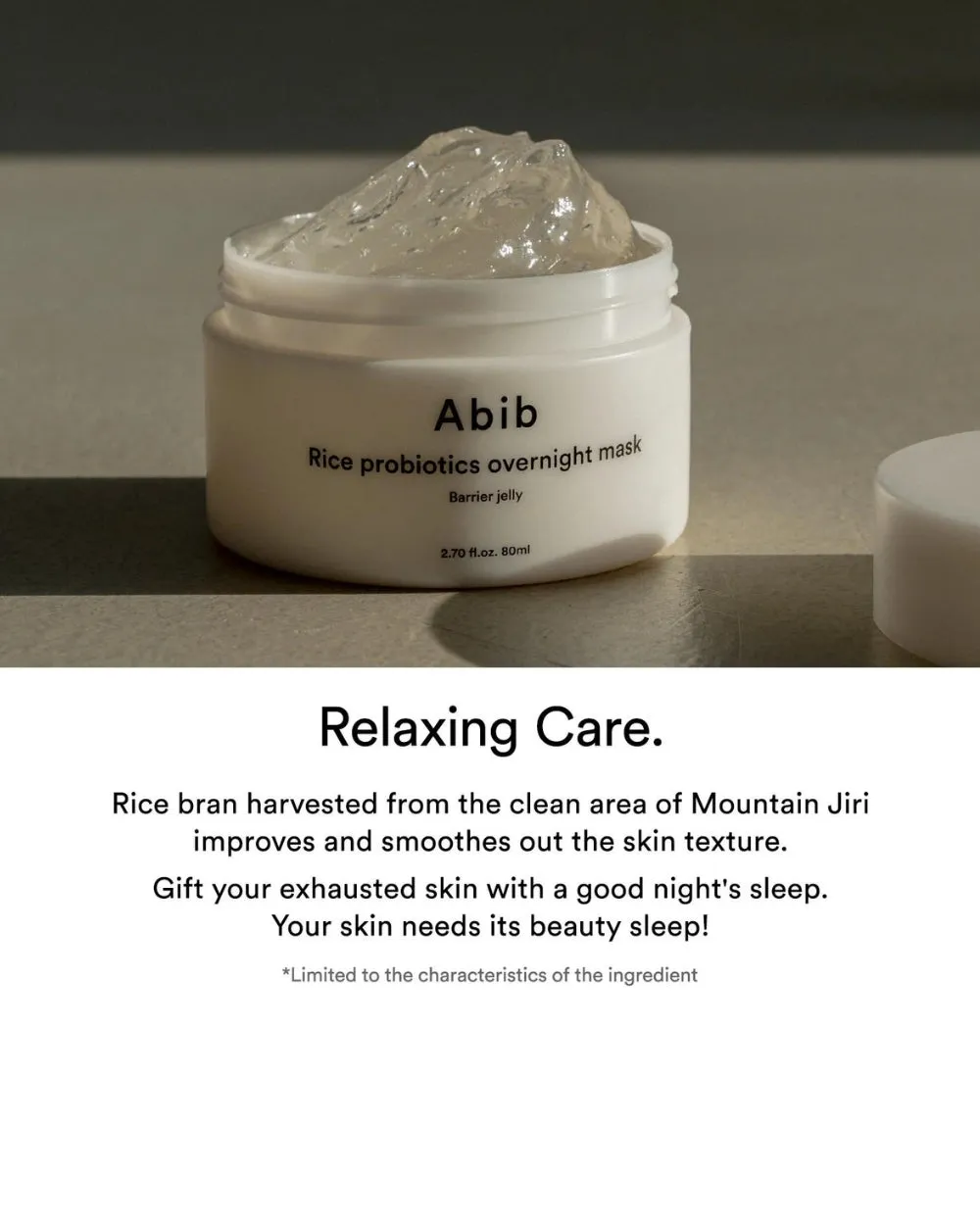 Abib - Rice Probiotics Overnight Barrier Jelly