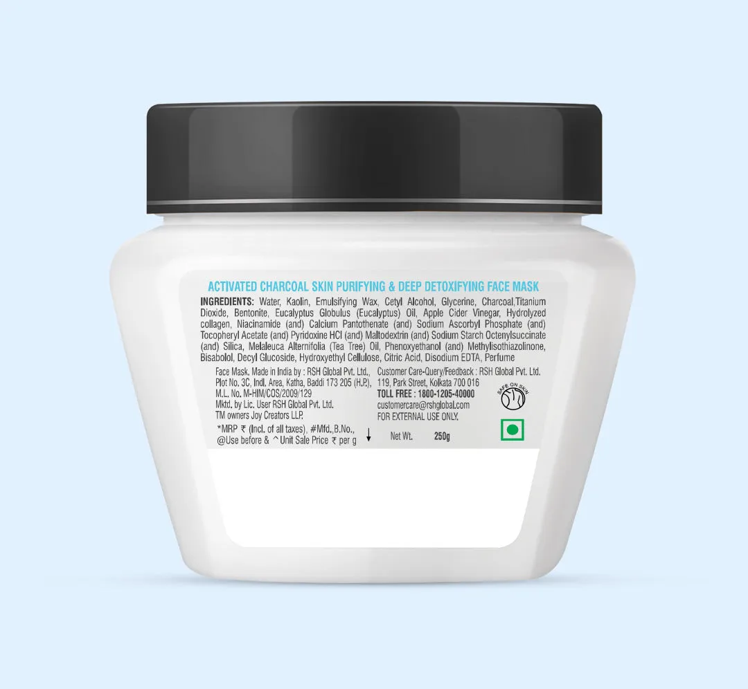 Activated charcoal Skin purifying   Detox face mask