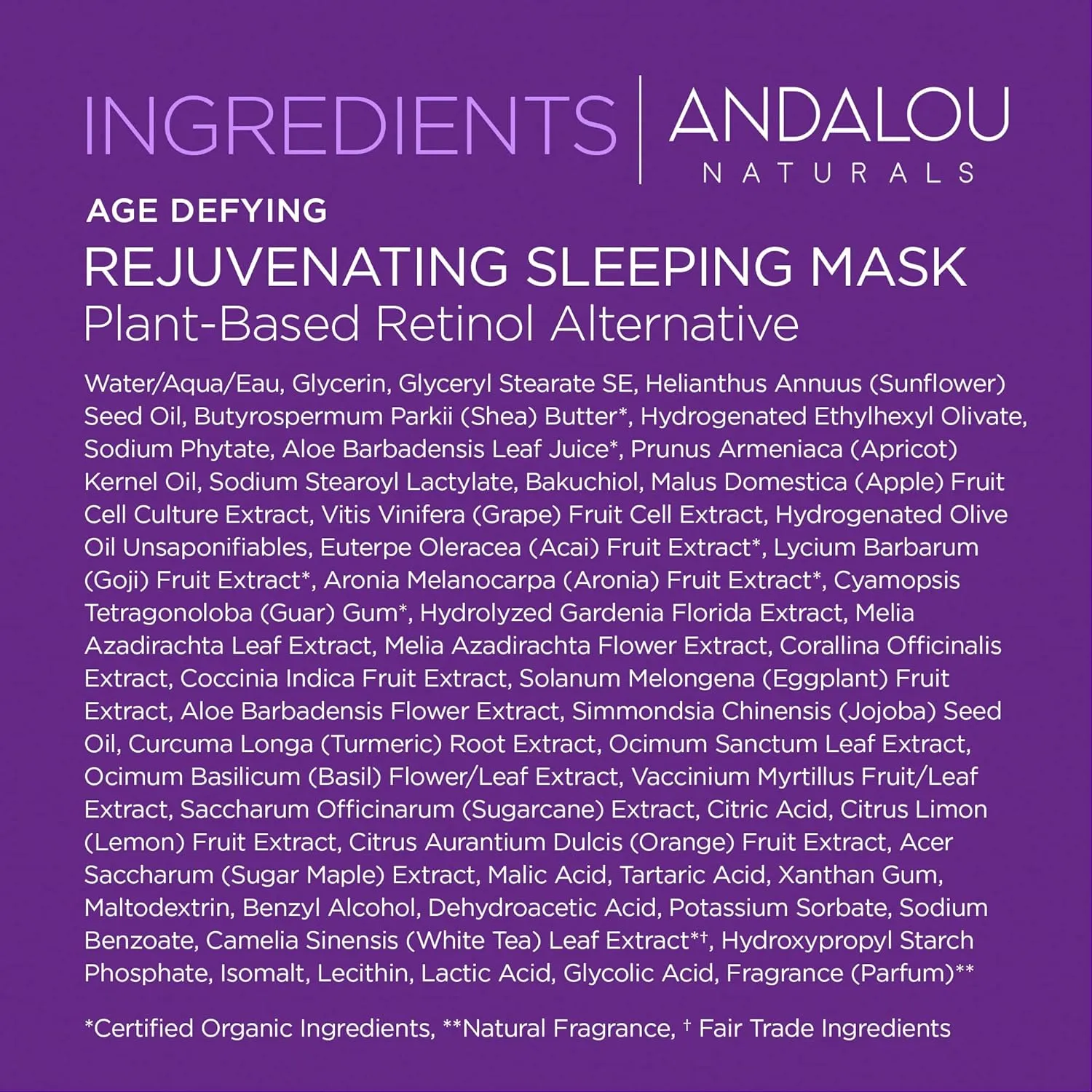 Age Defying Rejuvenating Sleeping Mask