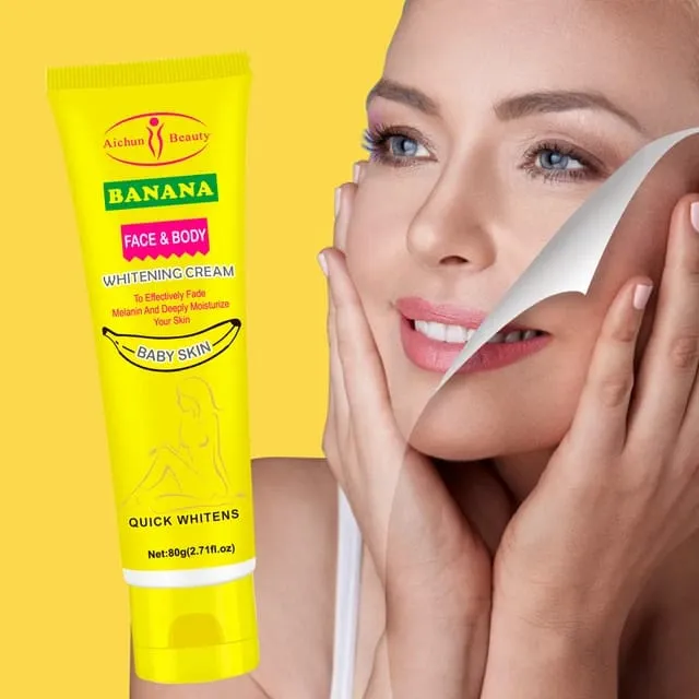 Aichun Beauty Professional OEM Whitening Cream Face & Body Banana Magic Whitening Cream For All Skin 80g