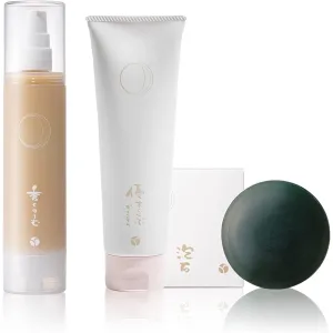 Akyurize Awaite (Large)   Yusuku Geranium (Large)   Hide Cream (Large) Set/ Soap, Face pack, Lotion, Emulsion, Serum, All-in-one gel (approx. 2 months supply) All-in-One Cream