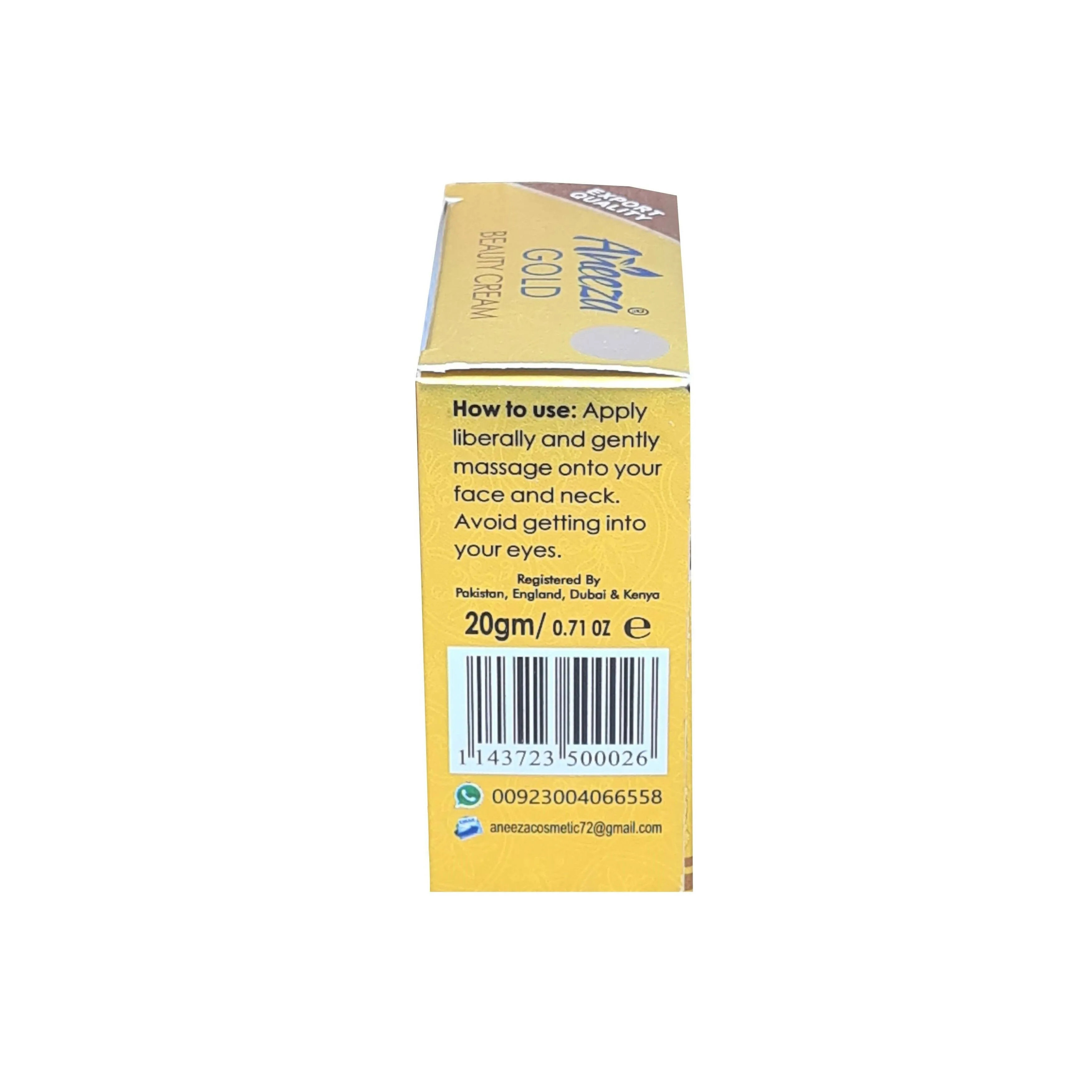 Aneeza Gold Beauty Cream - 20gm (Pack Of 5)