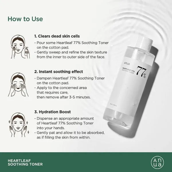 ANUA HEARTLEAF 77% SOOTHING TONER 250ml