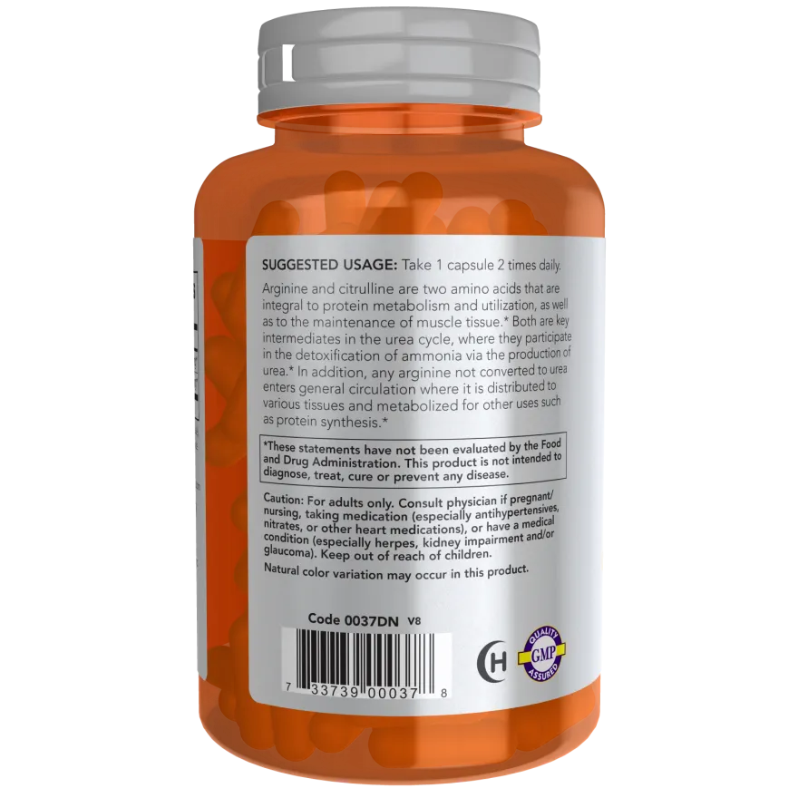 Arginine & Citrulline 500 mg / 250 mg Veg Capsules