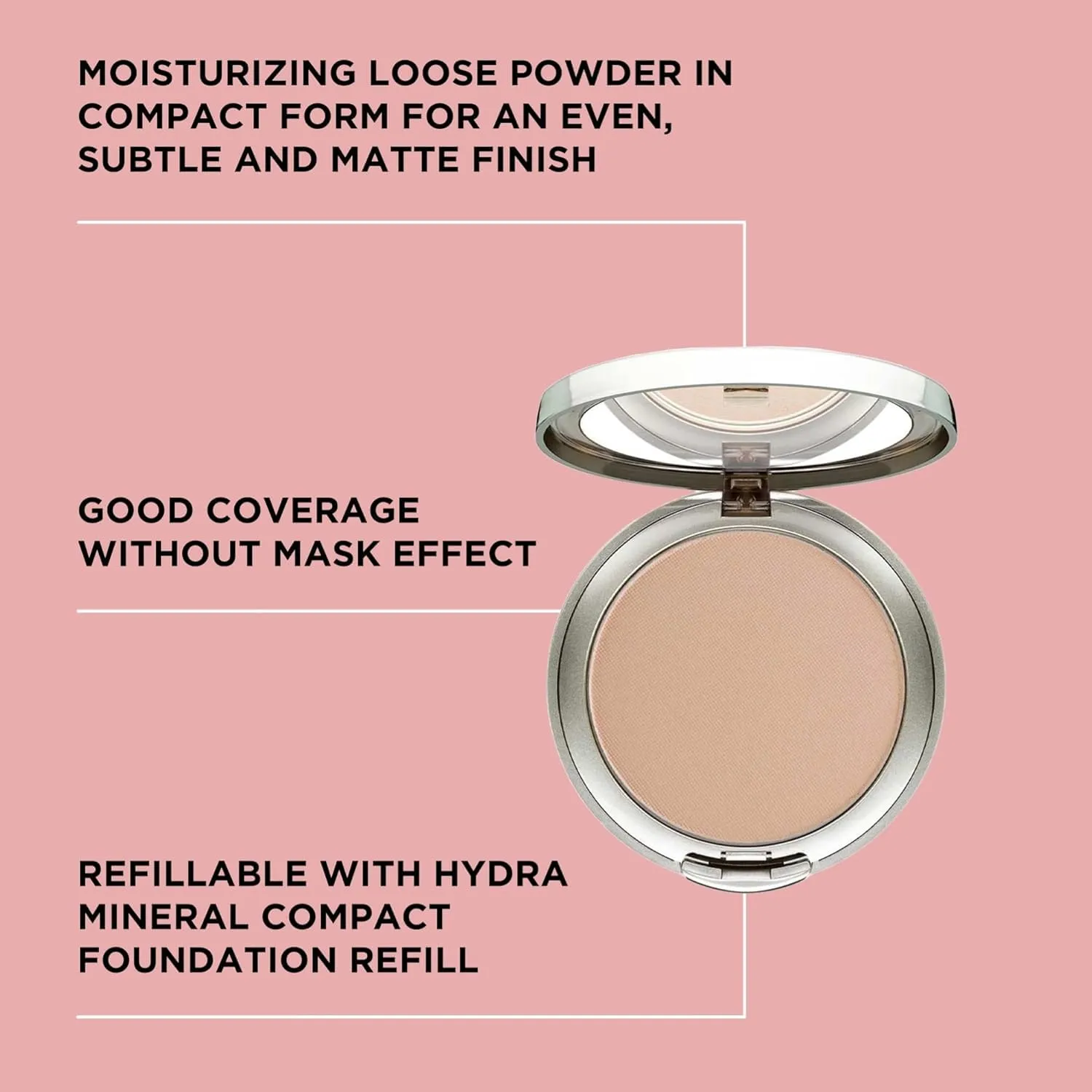 ARTDECO Hydra Mineral Compact Foundation - medium beige N65 - Hydrating loose powder compact for a soft matte finish - good coverage without mask-like effect - refillable - makeup - 0.35 Oz