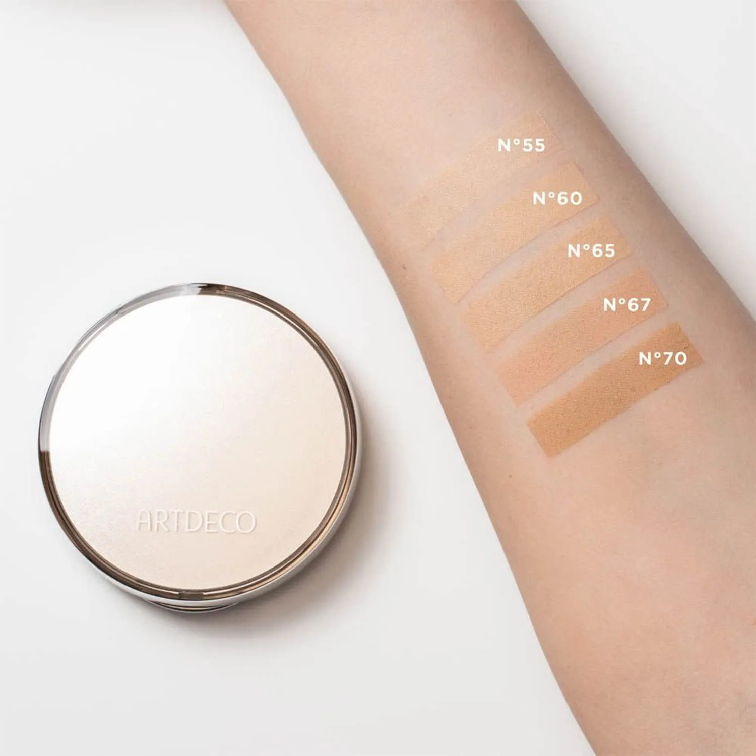 ARTDECO Hydra Mineral Compact Foundation Refill - light beige N60 - refillable system for Hydra Mineral Compact Foundation - good coverage without mask-like effect - makeup - powder - 0.35 Oz