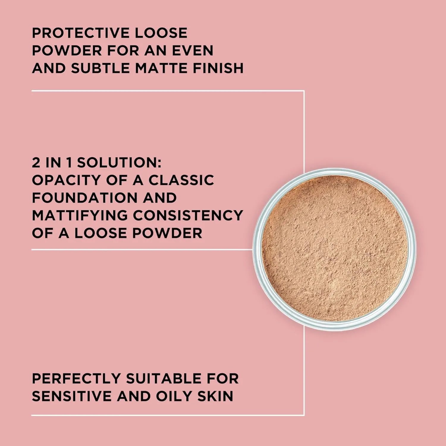 ARTDECO Mineral Powder Foundation - honey  loose setting powder for a smooth & matte finish - medium coverage - perfect for sensitive & oily skin - makeup with zinc & magnesium - vegan - 0.53 Oz