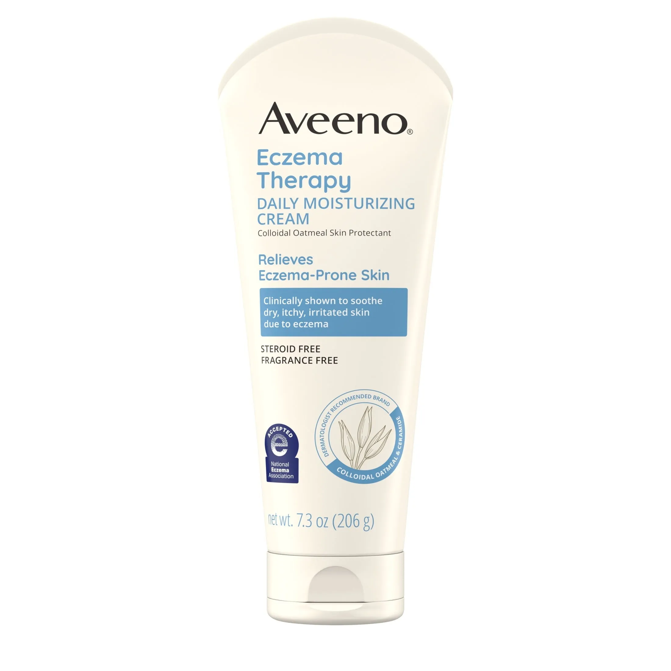 Aveeno Eczema Therapy Daily Moisturizing Body Lotion, Fragrance Free Cream, 7.3 oz