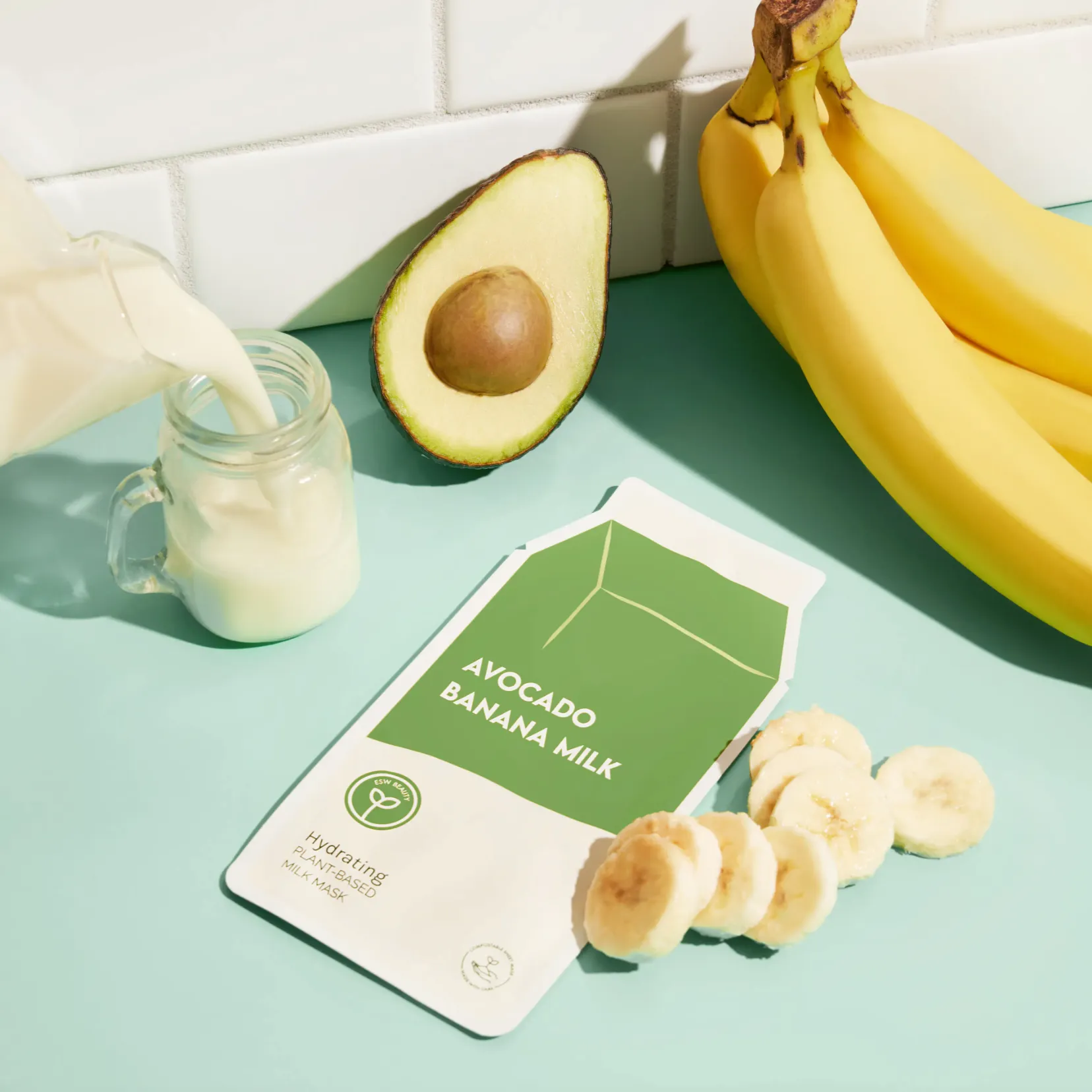Avocado Banana Milk Hydrating Plant Based Milk Mask