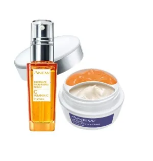 Avon Anew Vitamin C Radiance Maximising Serum & Lifting Dual Eye System Set