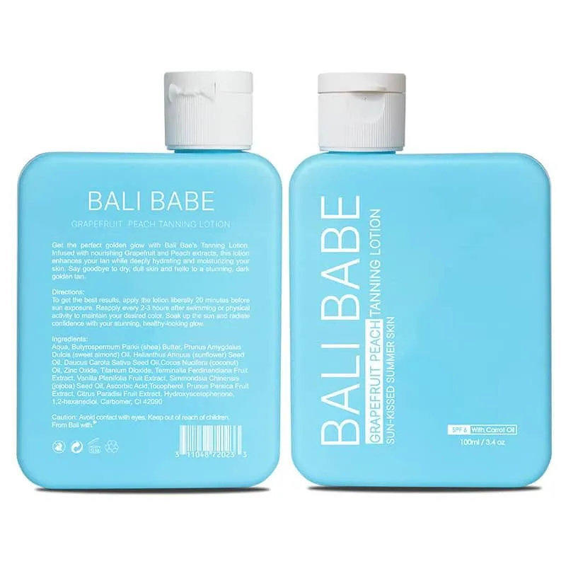 Bali babe grapefruit peach tanning lotion
