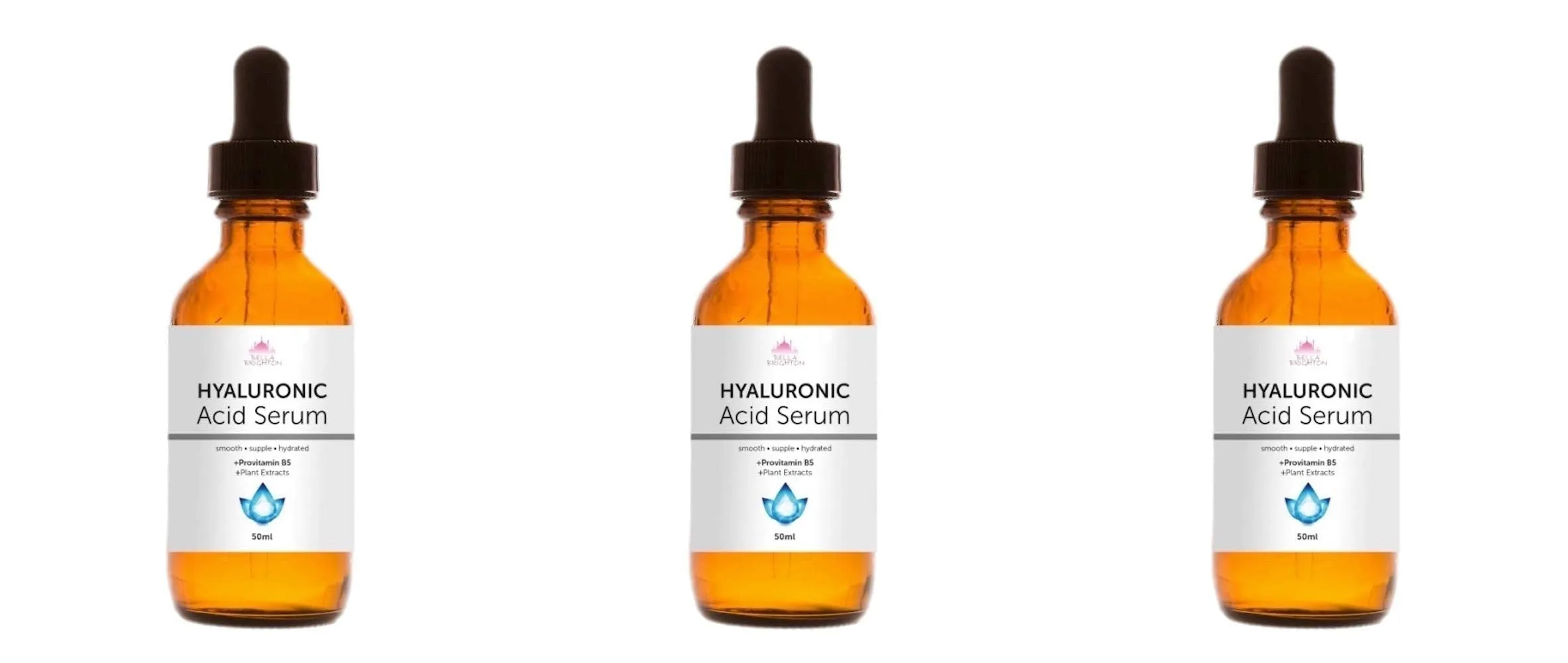 Bella Brighton Hyaluronic Acid Serum 25ml/50ml Anti Ageing Anti Wrinkle No Surgery Face Lift (Triple 50 ml) Triple 50 ml