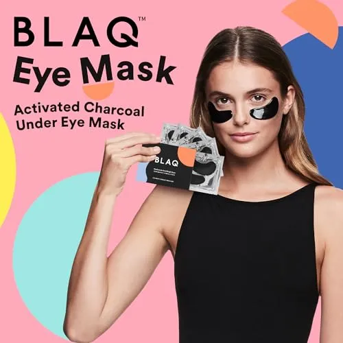 BLAQ Eye Mask, Eye Masks for Dark Circles and Puffiness, Under Eye Mask with Snow Mushroom, Green Tea Extract, Brown and Red Algae, Vegan and Cruelty-Free Under Eye Masks, Snow Circles, 5-Pack