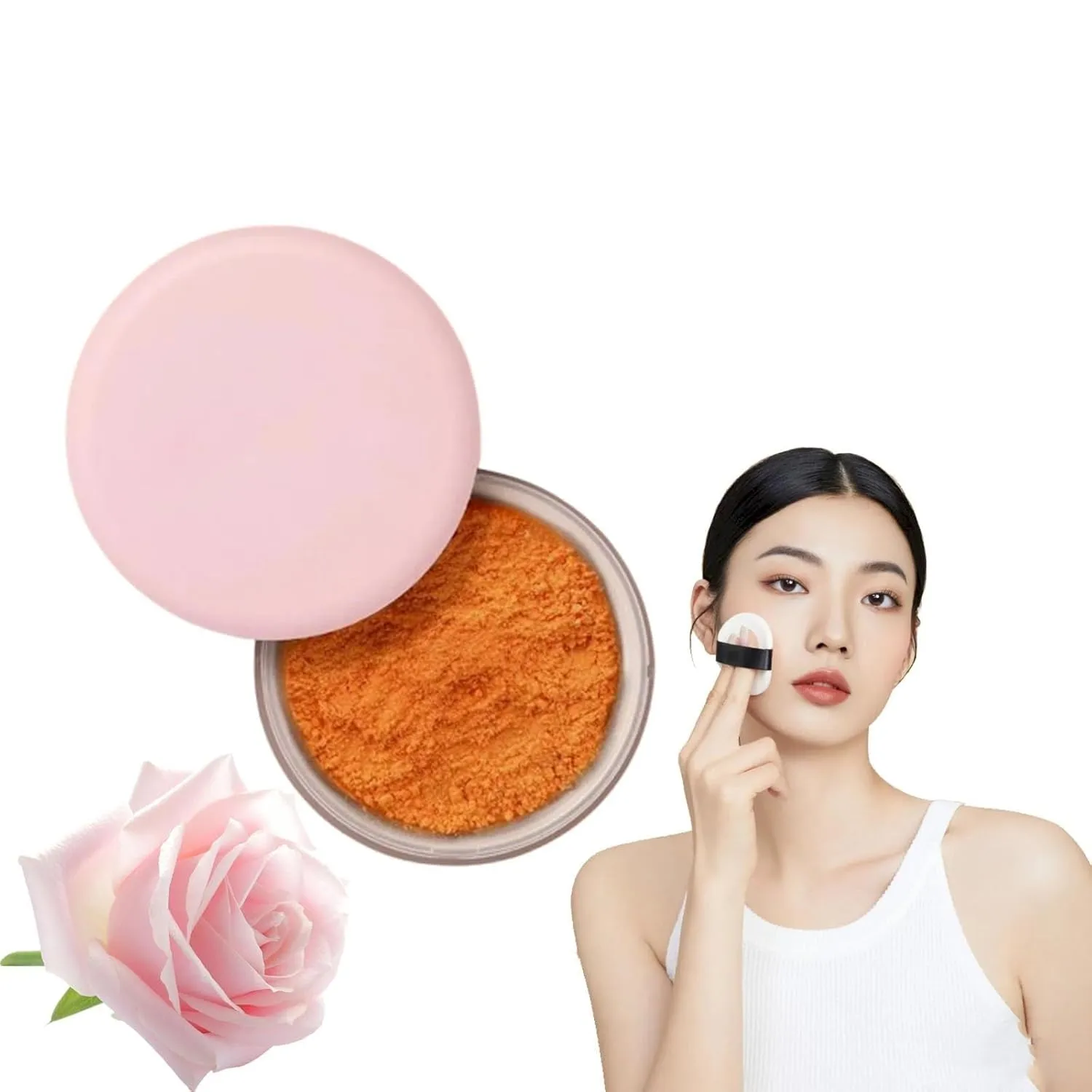 Blurring Setting Powder By Beauty Setting Powder Beauty Blurring Setting Powder Blurring Powder Setting Powder For All Skin Tones Piercing Care Eyelid Wipes (Pink, One Size)