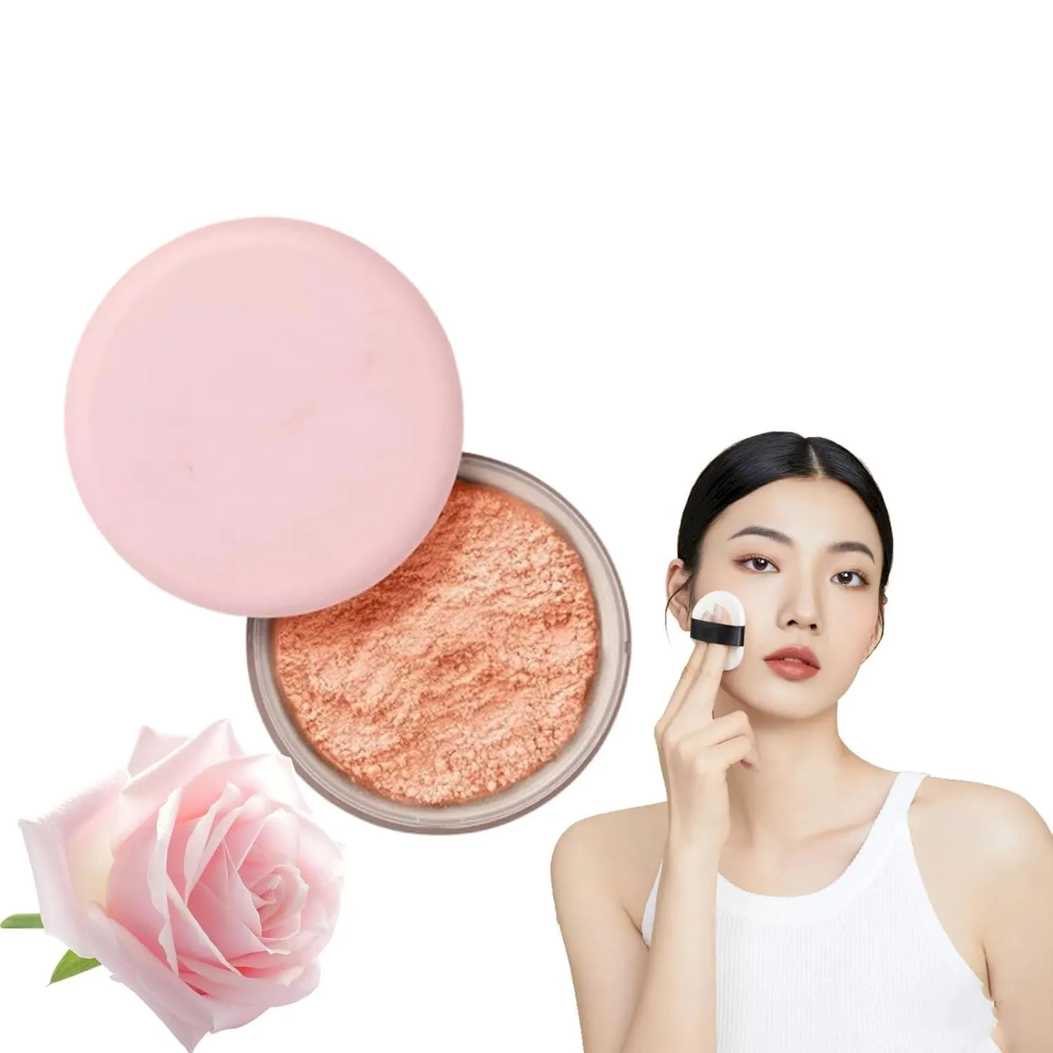Blurring Setting Powder By Beauty Setting Powder Beauty Blurring Setting Powder Blurring Powder Setting Powder For All Skin Tones Piercing Care Eyelid Wipes (Pink, One Size)