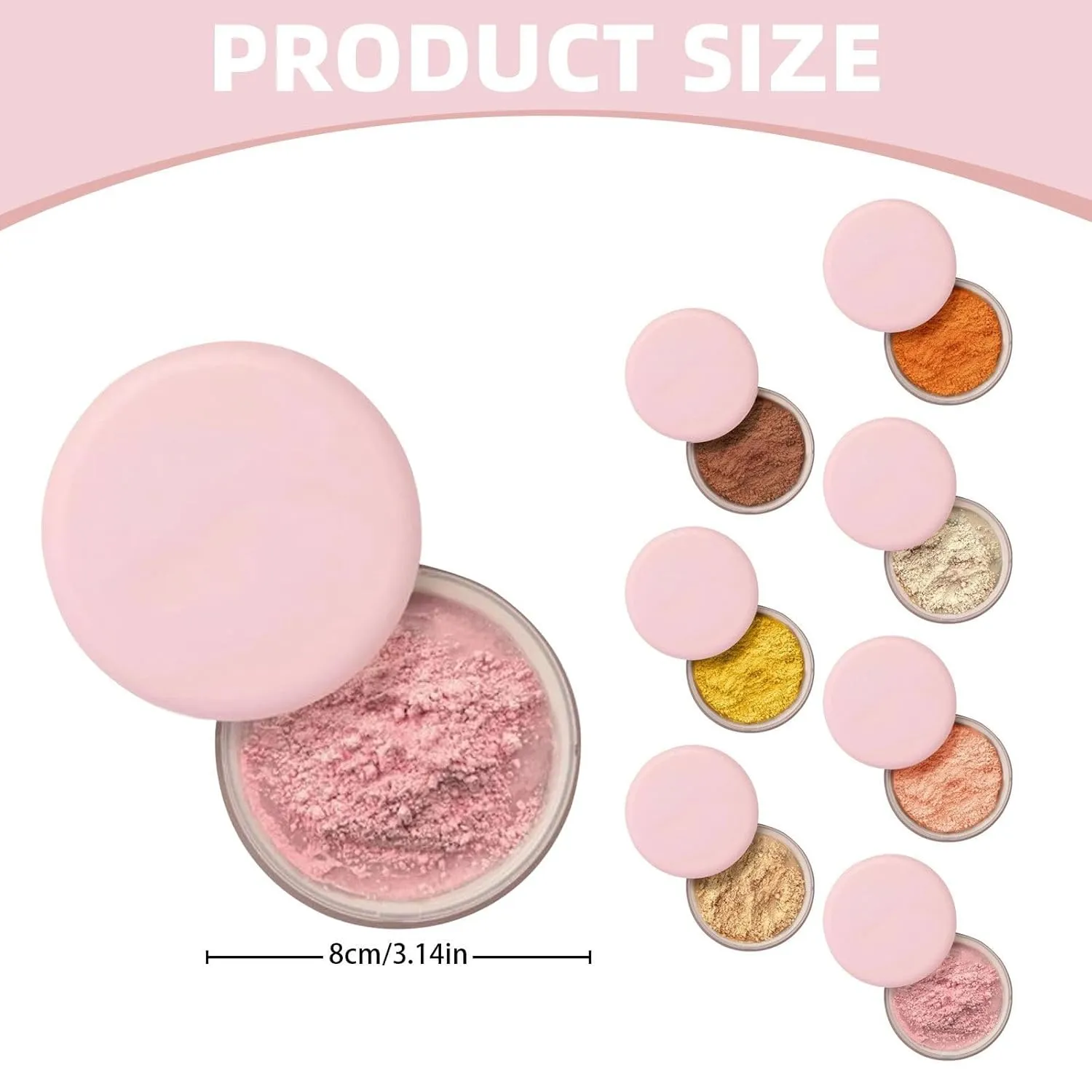 Blurring Setting Powder By Beauty Setting Powder Beauty Blurring Setting Powder Blurring Powder Setting Powder For All Skin Tones Piercing Care Eyelid Wipes (Pink, One Size)