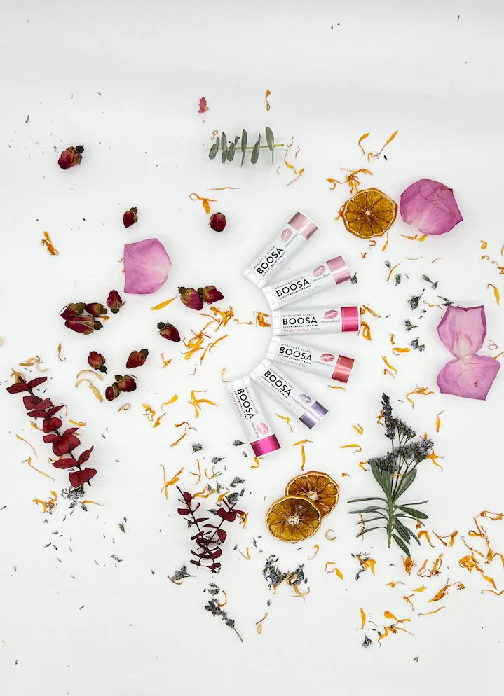 BOOSA Luxury Argan Lip Balm...Set of 6 Flavors!