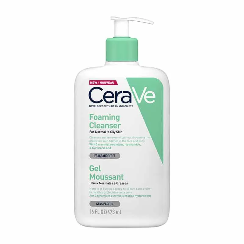 CeraVe Foaming Cleanser For Normal to Oily Skin With Ceramides