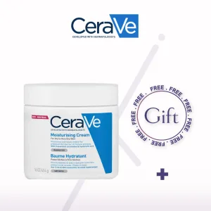 CERAVE Moisturizing Cream For Dry Skin 454g   GIFT