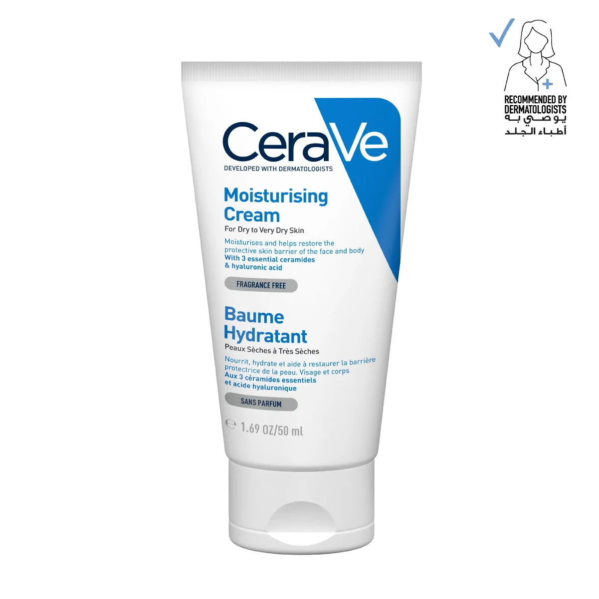 CERAVE Moisturizing Cream for Dry Skin with Hyaluronic Acid 50ml