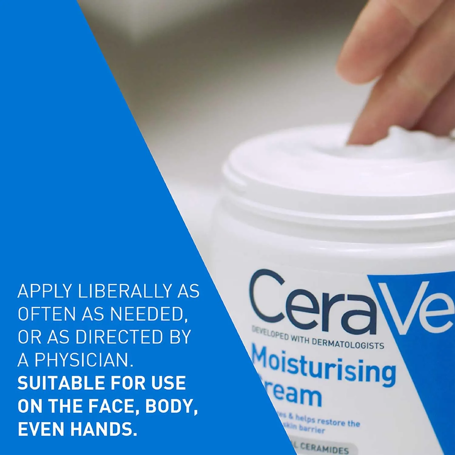 CeraVe Moisturizing Cream For Dry To Very Dry Skin (340gm) - Formulated with 3 Essential Ceramides And Hyaluronic Acid | Non-Comedogenic Moisturizer