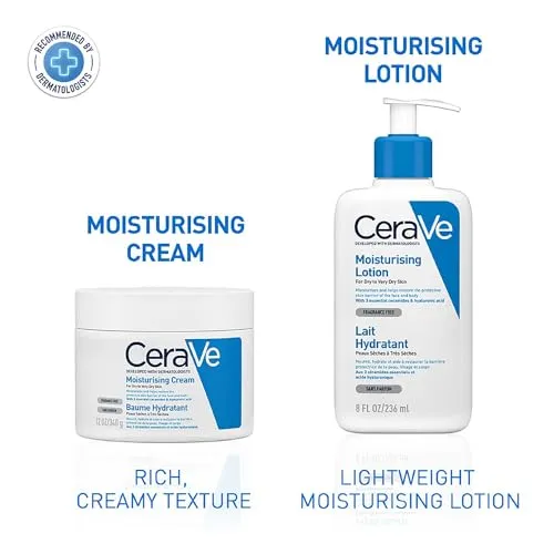 CeraVe Moisturizing Cream For Dry To Very Dry Skin (340gm) - Formulated with 3 Essential Ceramides And Hyaluronic Acid | Non-Comedogenic Moisturizer