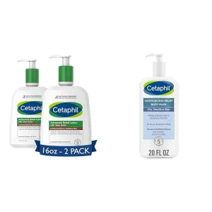 Cetaphil Body Lotion, Advanced Relief Lotion with Shea Butter for Dry, Sensitive Skin & Body Wash, NEW Moisturizing Relief Body Wash for Sensitive Skin, Creamy Rich Formula Gently