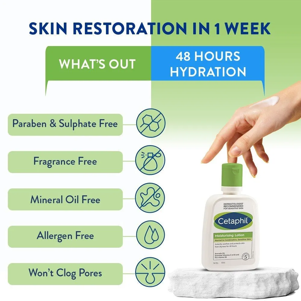 Cetaphil Moisturizing Lotion for Sensitive Skin - Lightweight Care (100ml)