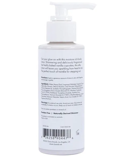 CG Glow Vanilla Cupcake - Fragranced Shimmer Lotion - Silver
