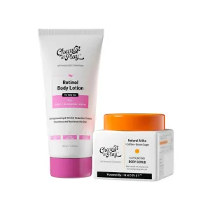 Chemist At Play Retinol Anti-Aging Body Lotion   Exfoliating Body Scrub Combo