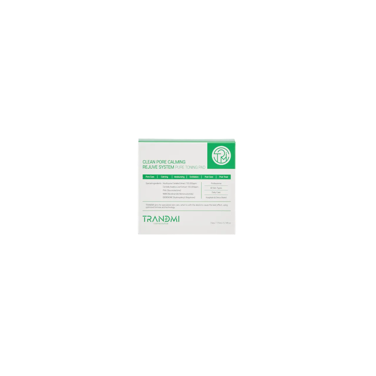 Clean Pore Calming Rejuve System - Toning Pads - 70 Pads/Box - Retail $60