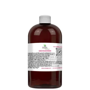 cocojojo - Coco Glucoside Surfactant 16 oz - Natural Foaming Cleanser - Plant Derived - Biodegradable - For Formulations and DIY Skin Care - For Shower Gels, Body Soap, Shampoos, Face Cleansers